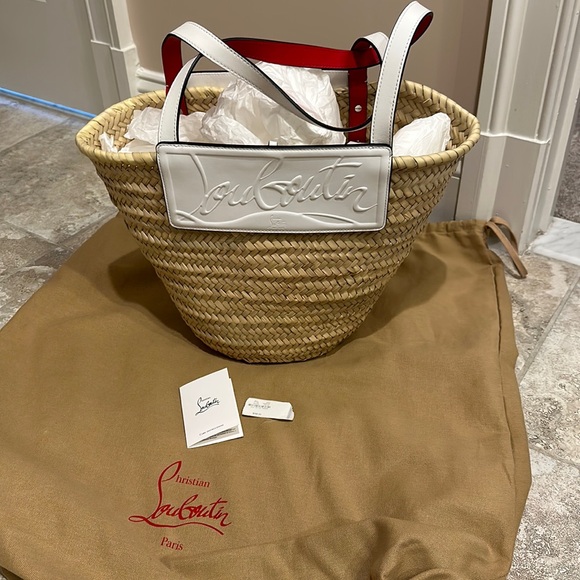 Christian Louboutin Handbags - CHRISTIAN LOUBOUTIN straw beach bag